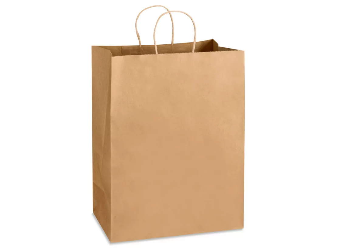 Bag With Handle Kraft Shop 13x7x17  250ct