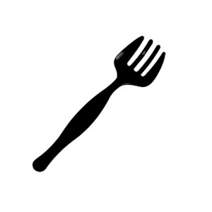 Forks Serving Black U8250B 9" 144ct