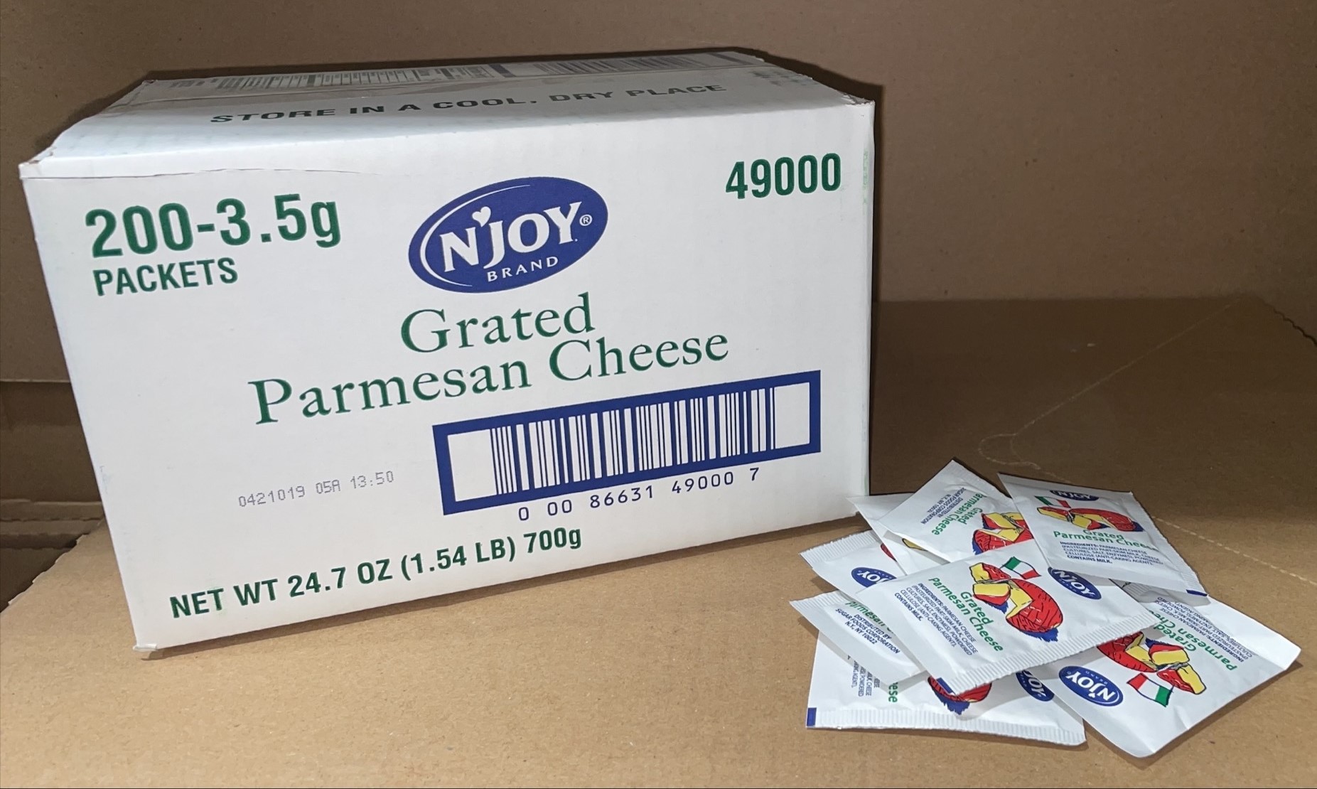 N`Joy 4900 Parmesan Packets 200ct