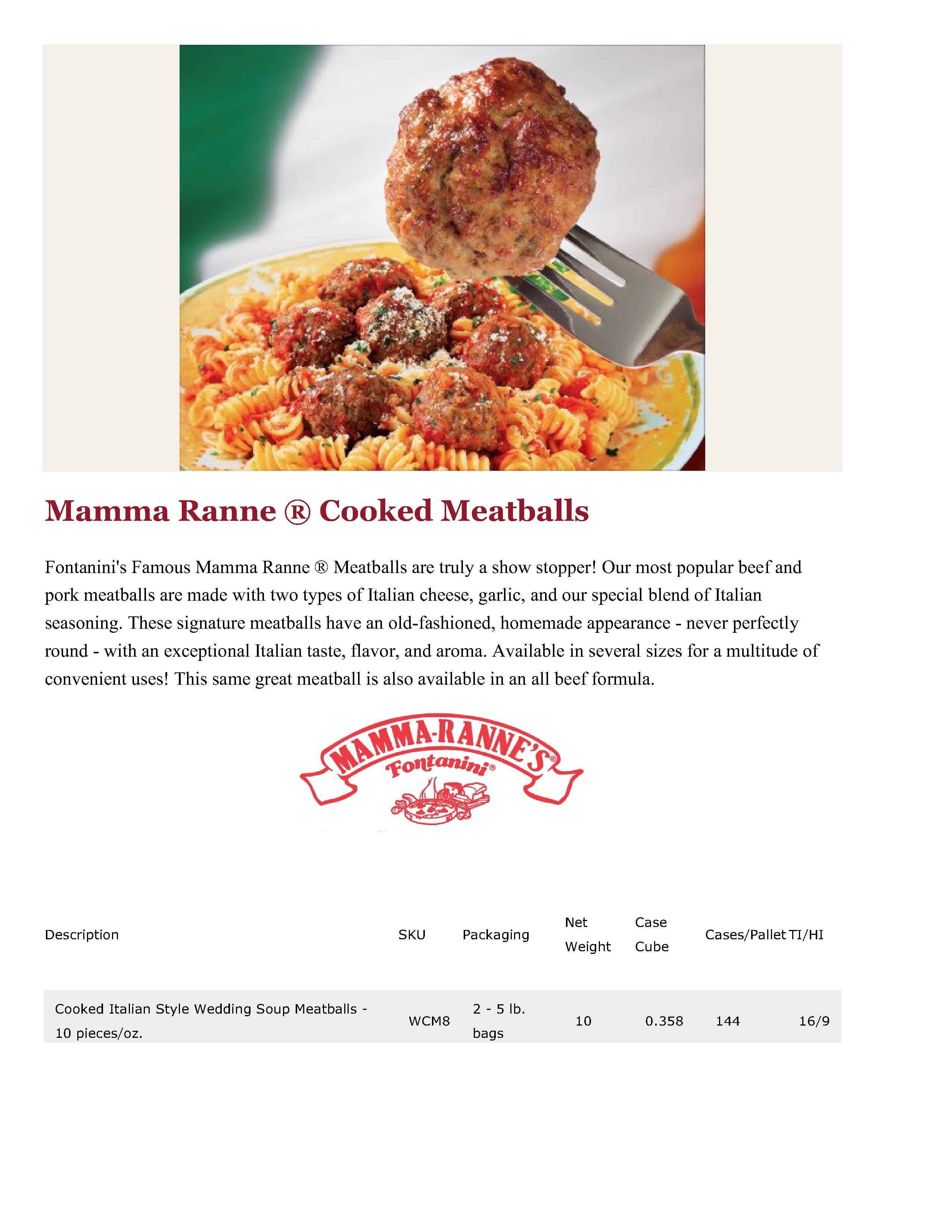 Fontanini WCM8 82439 Wedding Meatball 2/5#