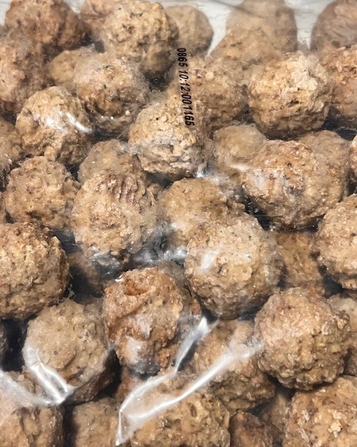 Bell BELLB005 Cooked Meatballs .5oz Beef 2/5#